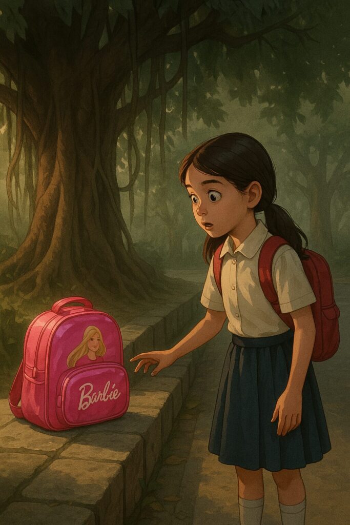 Tara finds a pink bag